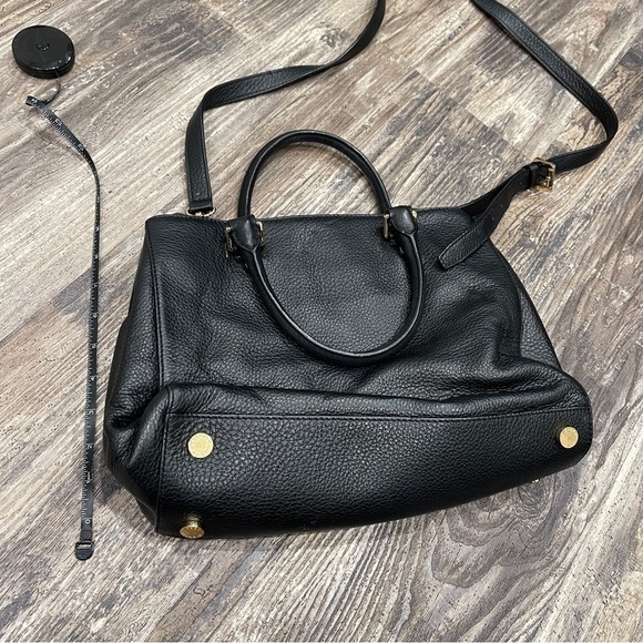 Michael Kors pebble leather Black Satchel handbag shoulder bag - Picture 12 of 16